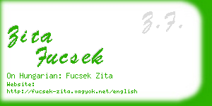 zita fucsek business card